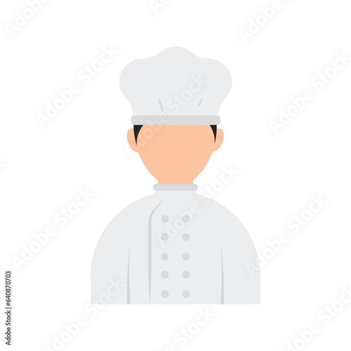 Isolated abstract colored male chef character Vector