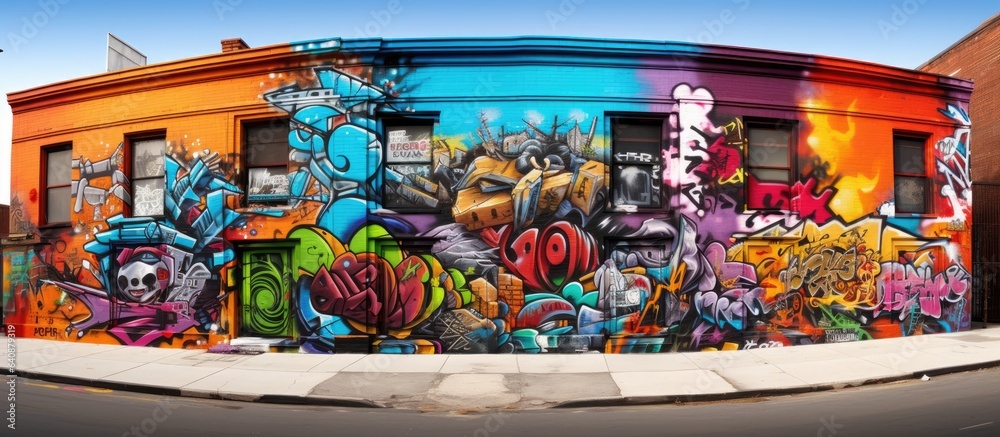 Fototapeta premium urban graffiti mural Generative AI