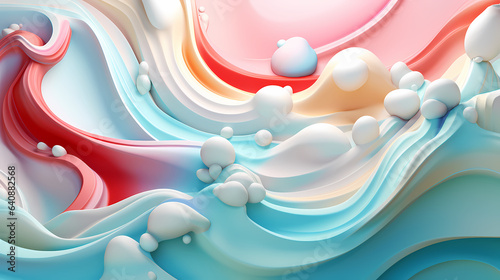 foamy paste with bubbles in cgi 3d rendered style, a background image photo