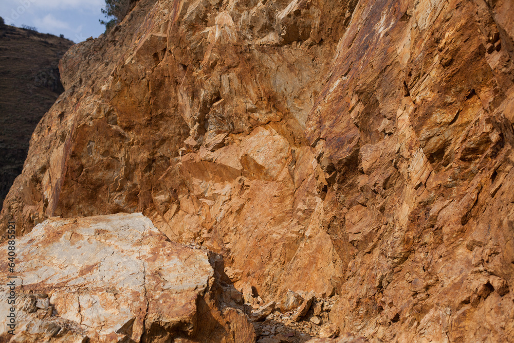 Obraz premium photograph of flagstone on a hill. Concept of nature and industries.