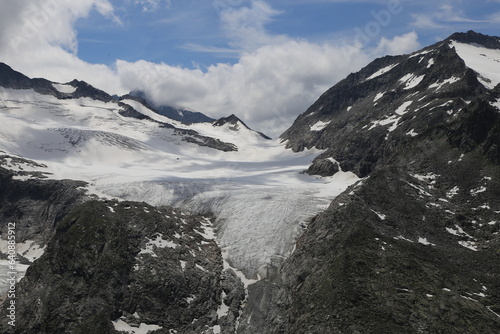 glacier in the mountains