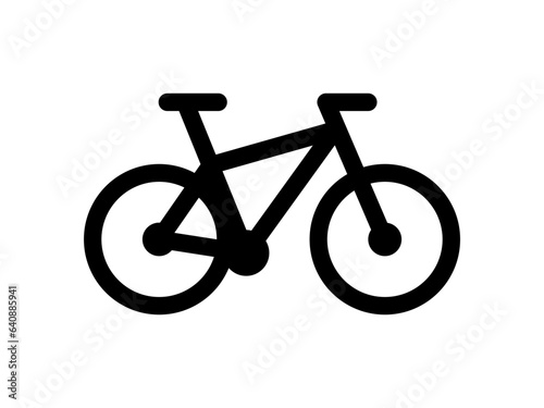 Vector bicycle icon. High quality black icon. photo