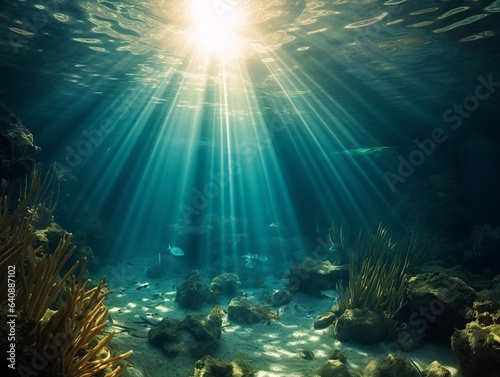 Underwater sea view  generative ai