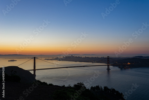 Sunrise landscape of the Golden Gate Bridge