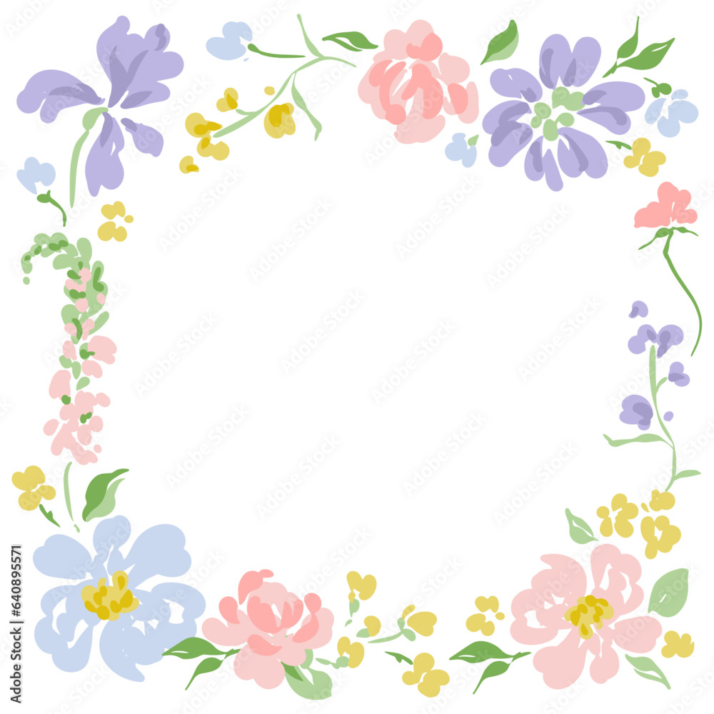Vector Beautiful Floral Frame