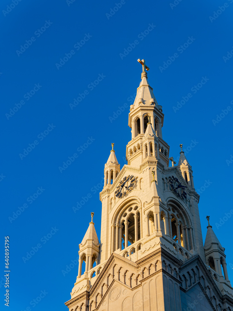 Fototapeta premium Sunny view of the Saints Peter and Paul Church