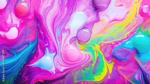 3D colorful paint background. Liquid artwork. Mixed paints with gradient vivid colors. Illustration for anner  poster  cover  brochure or presentation.