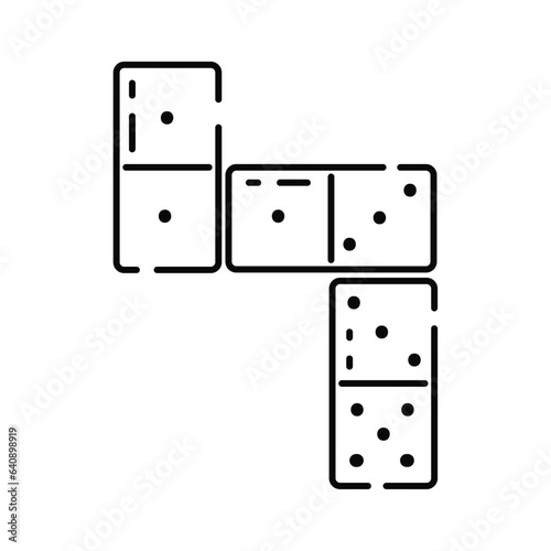 Isolated flat domino toy sketch icon Vector