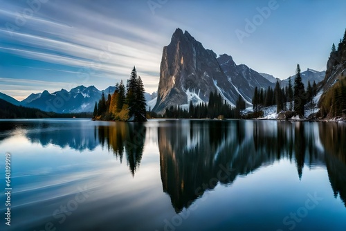 reflection of lake at sunset