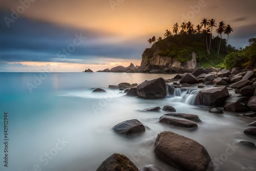 sunset on the beach