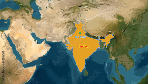 Republic of India map. The country is famous for water burials and the Ganges or Godavari River of Maharashtra in the west. It is considered the holiest river but also the most contaminated river with