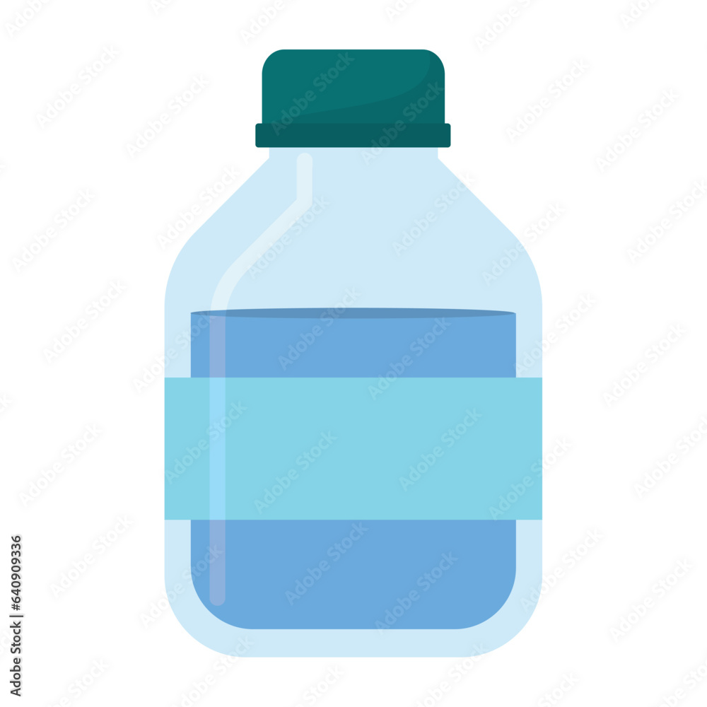Isolated medicine vaccine bottle image Vector Isolated medicine vaccine bottle image Vector