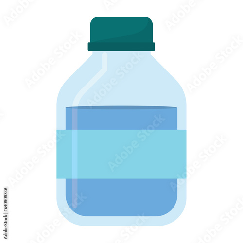 Isolated medicine vaccine bottle image Vector