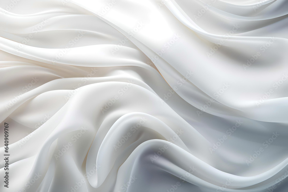 White background, Fabric texture, Silk fabric background, White textile, 3D Wave background White background, Fabric texture, Silk fabric background, White textile, 3D Wave background