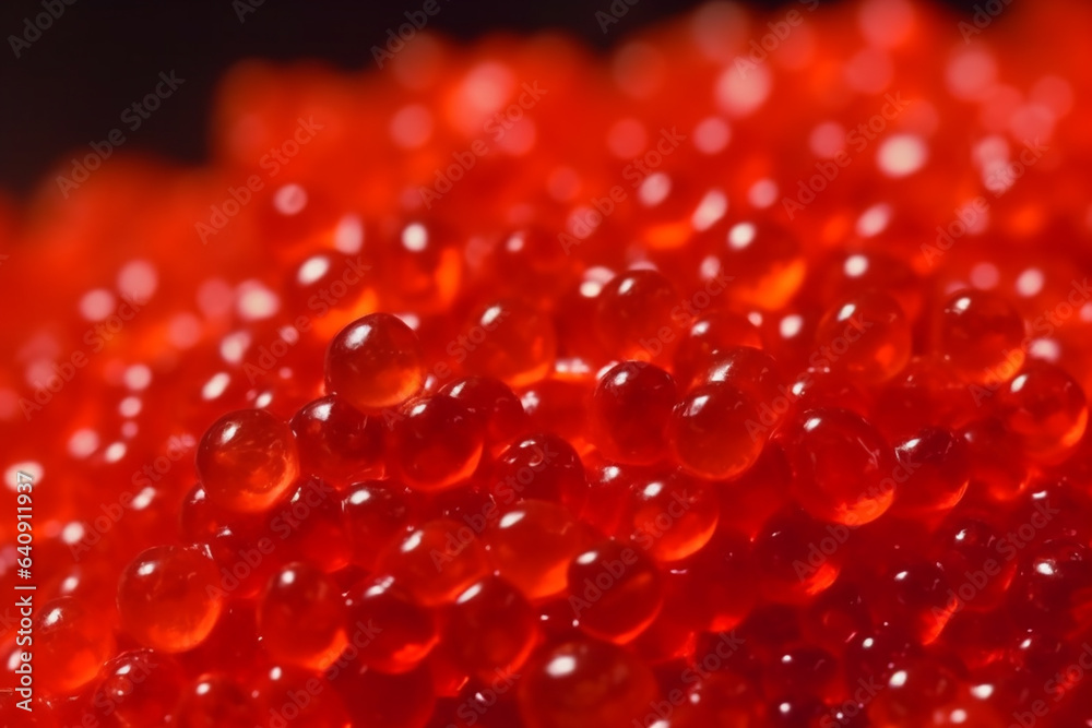 Red caviar luxury macro texture. Generative AI Red caviar luxury macro texture. Generative AI