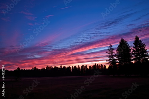 Early morning sky before sunrise with vibrant colors - background stock concepts