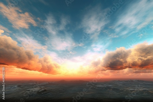 Dramatic vanilla sky for sky replacements with vibrant colors - background stock concepts