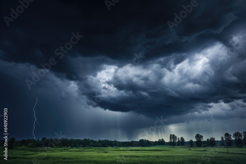 Dramatic dark grey sky for sky replacements with vibrant colors - background stock concepts