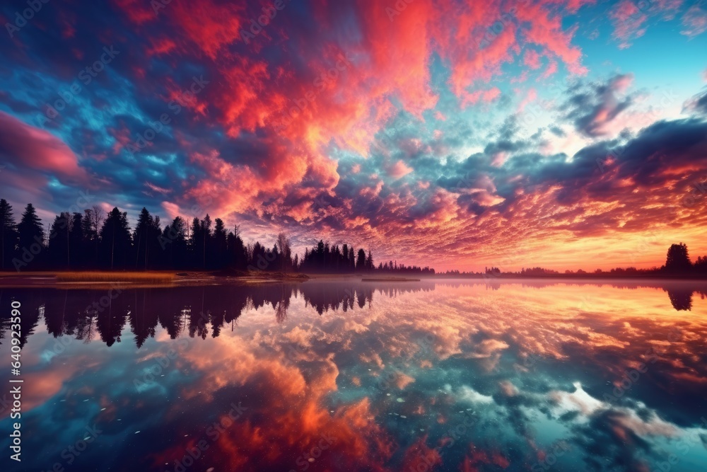 the most beautiful sky you can imagine with vibrant colors - background stock concepts