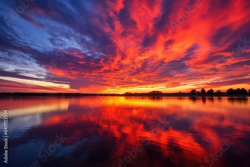 the most beautiful sunset sky you can imagine with vibrant colors - background stock concepts