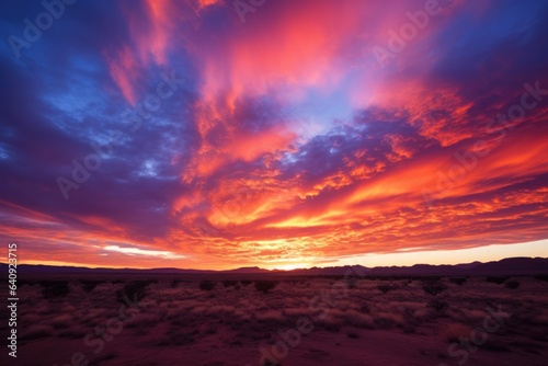 the most amazing sunset sky over a desert you can imagi with vibrant colors - background stock concepts © 4kclips