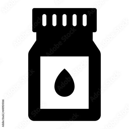 Ink bottle solif glyph icon photo