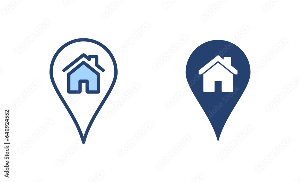 Address icon vector. home location sign and symbol. pinpoint Address icon vector. home location sign and symbol. pinpoint