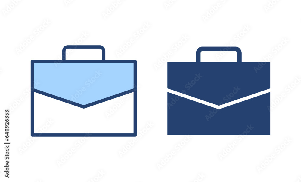 Briefcase icon vector. suitcase sign and symbol. luggage symbol.