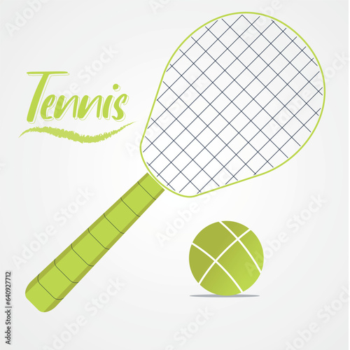 Tennis racket and tennis ball © Ziad