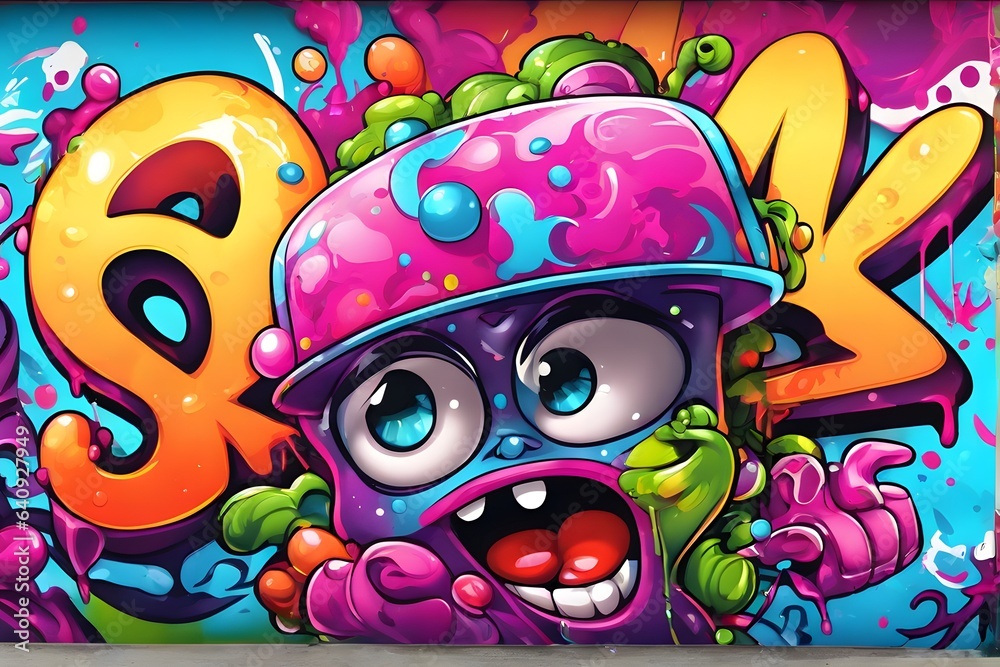 Cartoon Graffiti Wallpaper, Cartoon Graffiti Background, Cartoon