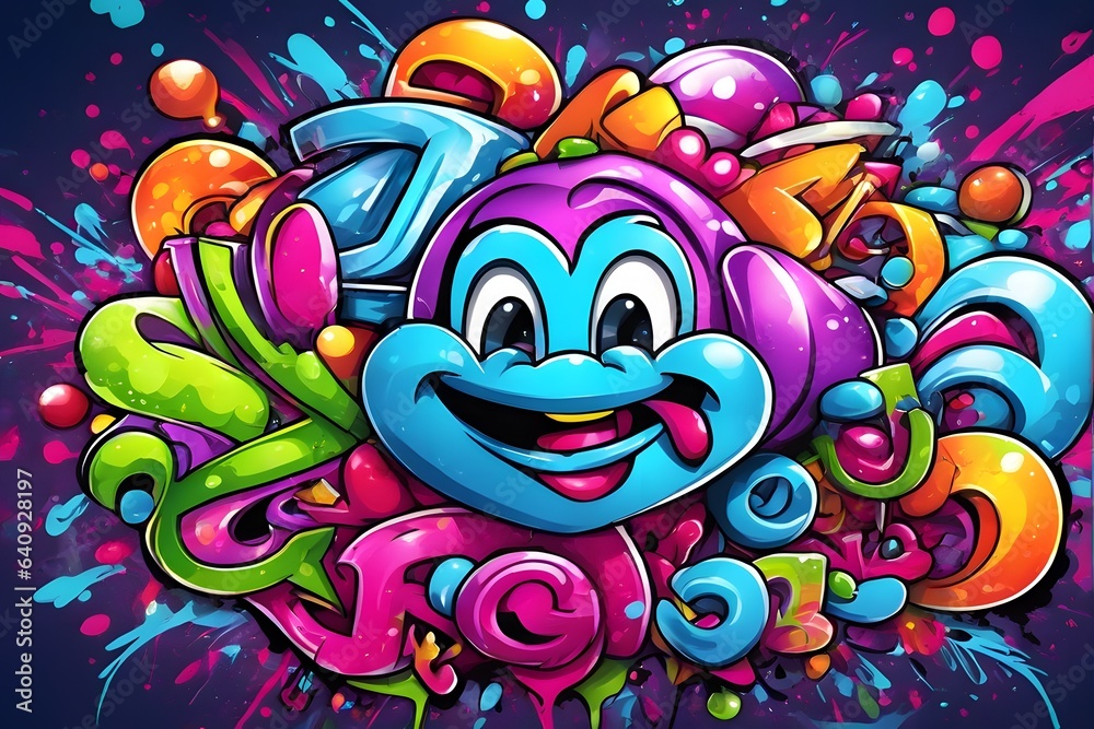 Cartoon Graffiti Wallpaper, Cartoon Graffiti Background, Cartoon