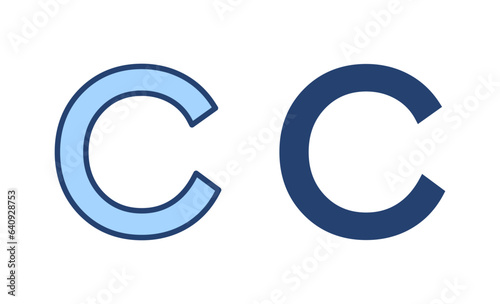 Copyright icon vector. copyright sign and symbol