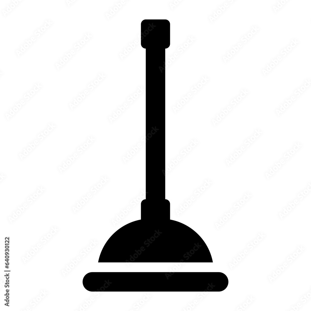 Plunger solid glyph icon Plunger solid glyph icon
