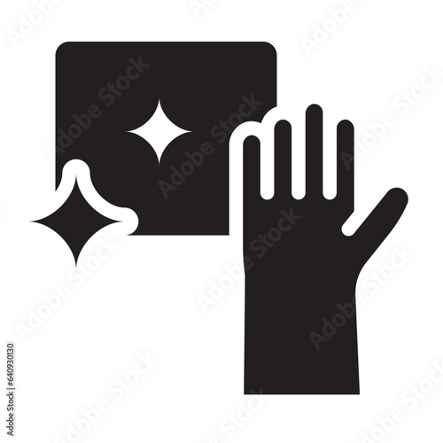 Wipe solid glyph icon