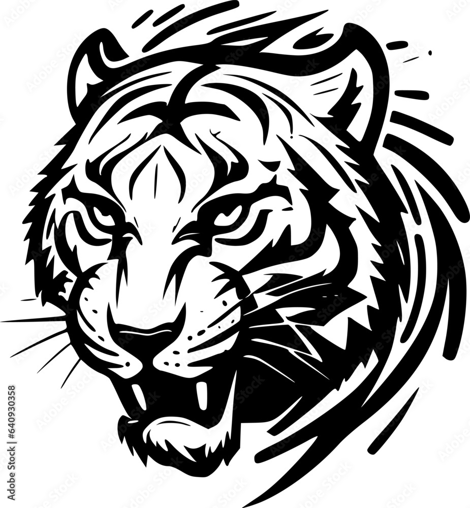 Tiger | Minimalist and Simple Silhouette - Vector illustration Tiger | Minimalist and Simple Silhouette - Vector illustration