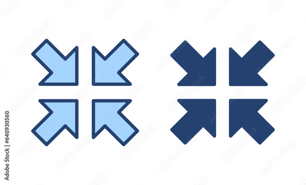 Fullscreen Icon vector. Expand to full screen sign and symbol. Arrows symbol Fullscreen Icon vector. Expand to full screen sign and symbol. Arrows symbol