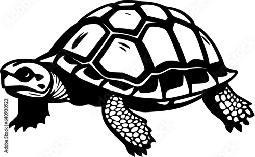 Turtle - Minimalist and Flat Logo - Vector illustration