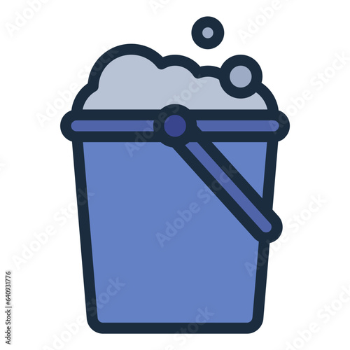Bucket filled line icon