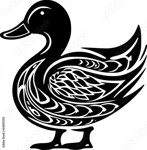 Duck - Minimalist and Flat Logo - Vector illustration