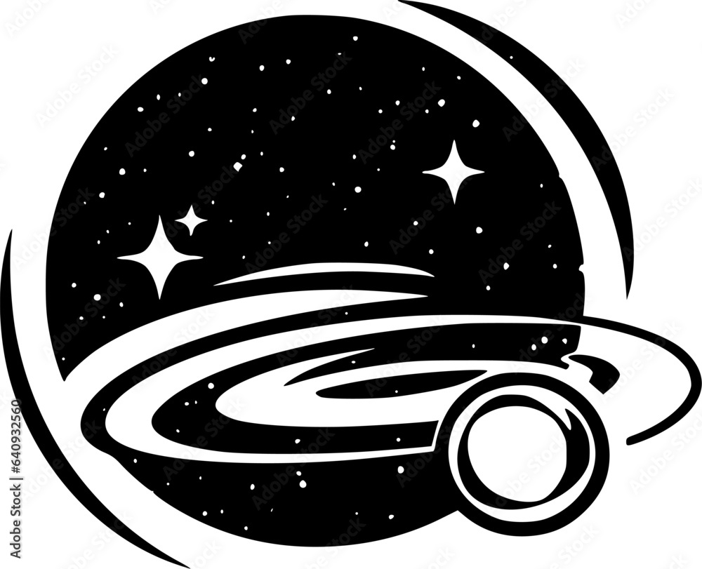 Fototapeta premium Galaxy | Minimalist and Simple Silhouette - Vector illustration