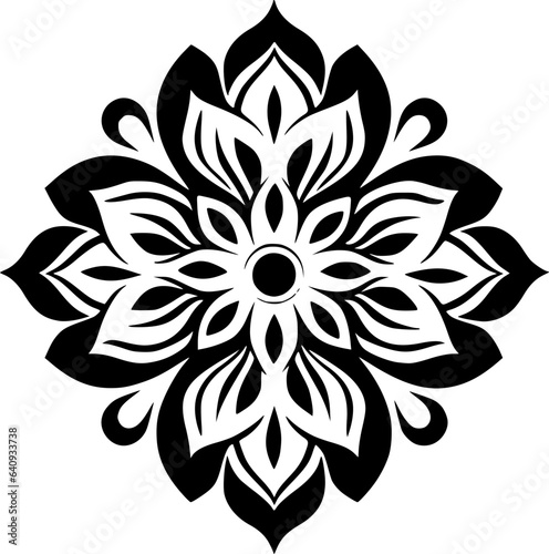 Mandala   Minimalist and Simple Silhouette - Vector illustration