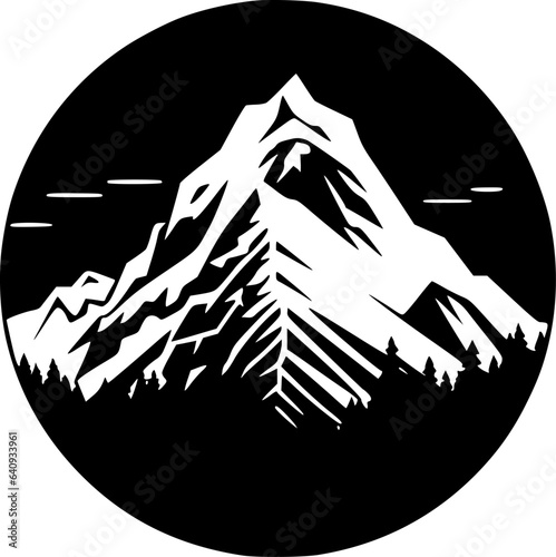 Mountain Range | Black and White Vector illustration