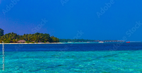 Kuramathi Maldives tropical paradise island view from Rasdhoo Maldives.