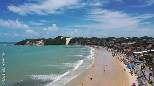 Amazing aerial view of Ponta Negra Beach in Natal city, Rio Grande do Norte, Brazil  photo
