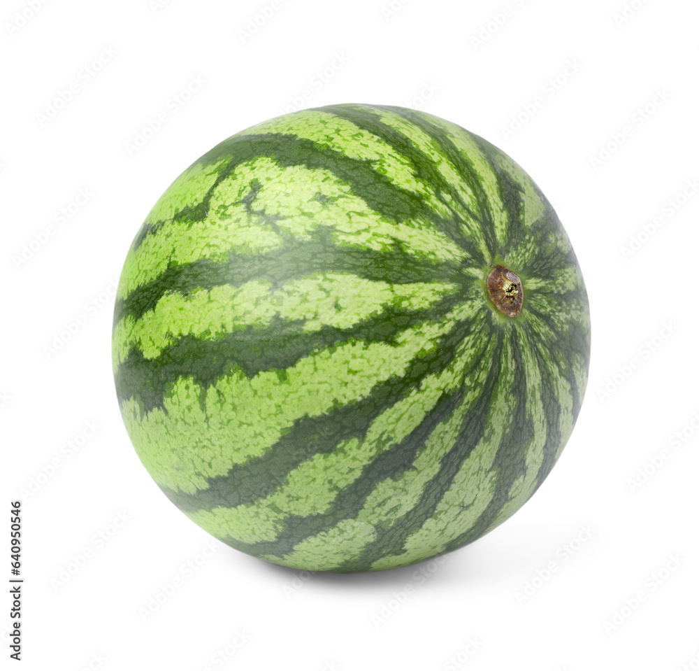 One whole ripe watermelon isolated on white One whole ripe watermelon isolated on white