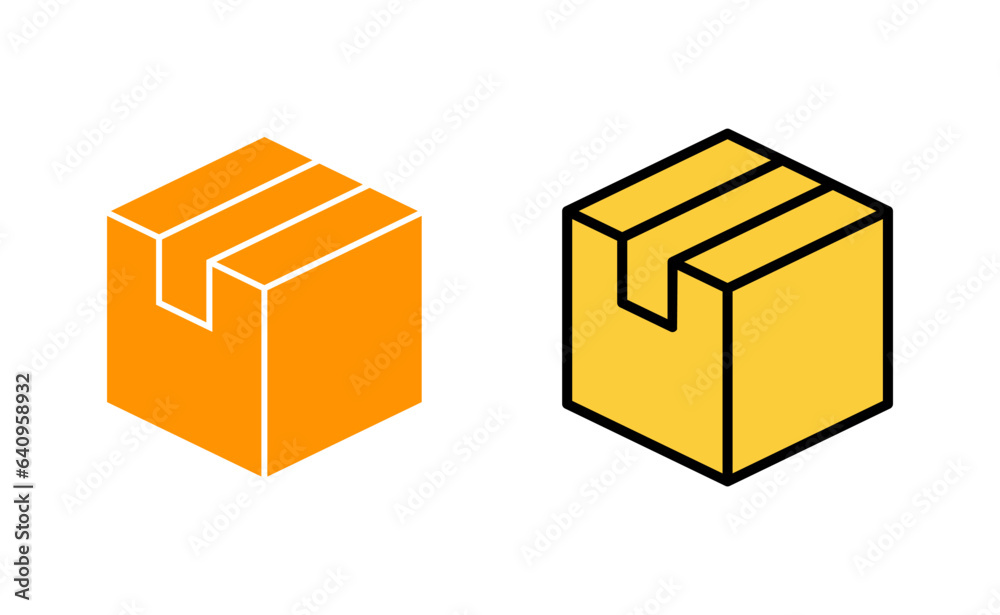 Fototapeta premium Box icon set for web and mobile app. box sign and symbol, parcel, package