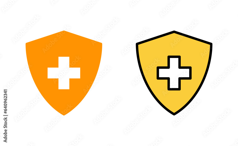 Health insurance icon set for web and mobile app. Insurance document sign and symbol Health insurance icon set for web and mobile app. Insurance document sign and symbol