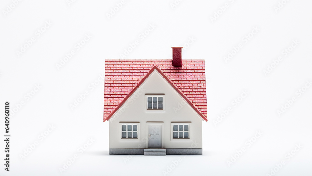 miniature house on white background. saving money and property investment concept miniature house on white background. saving money and property investment concept