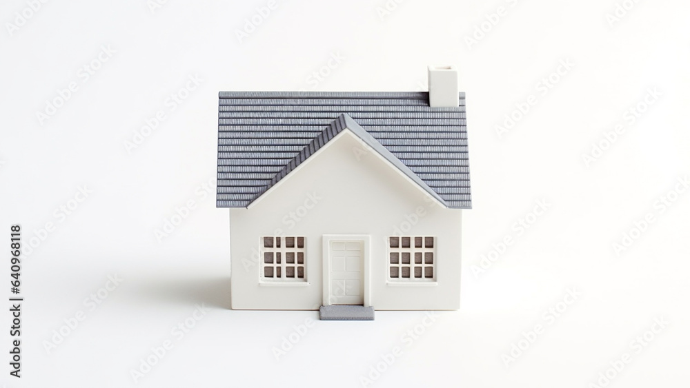 miniature house on white background. saving money and property investment concept miniature house on white background. saving money and property investment concept