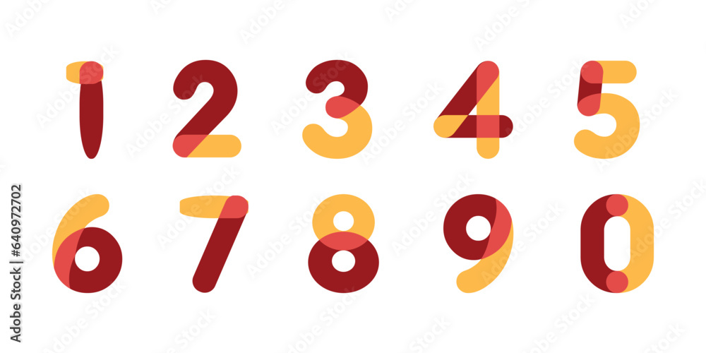 Number set vector font alphabet, modern dynamic flat design with brilliant colorful for your unique elements design. Number set vector font alphabet, modern dynamic flat design with brilliant colorful for your unique elements design.